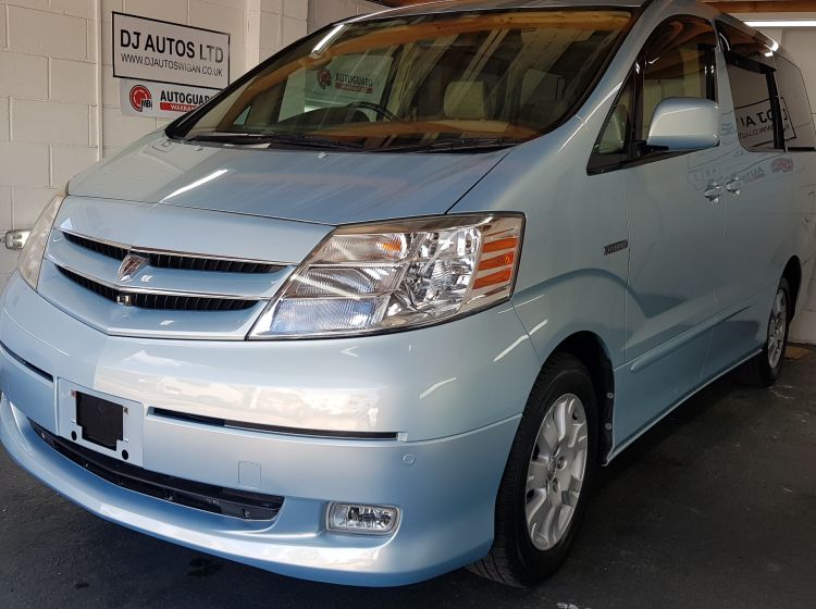 now sold thanks!!!!!!!Toyota Alphard 2.4 hybrid light bue automatic 4wd 2003 *only 47000 miles* px welcome excellent alround condition 6 months warrant