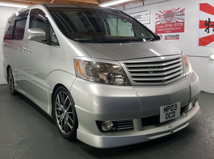 now sold thanks!!!!!!!!Toyota Alphard 3.0 silver petrol automatic 7 seater loaded with extras in stock new timing belt alloys, leather heated front seats expensive alloys