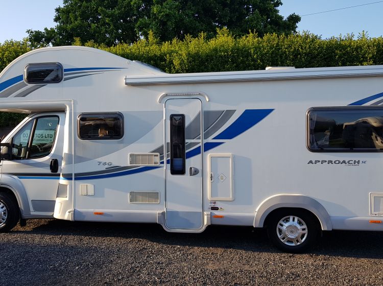 now sold thanks!!!!!!bailey approach 760 se motorhome 6 berth 6 seatbelts u shape lounge 2013 fsh 2 keys excellent condition px and finance welcome