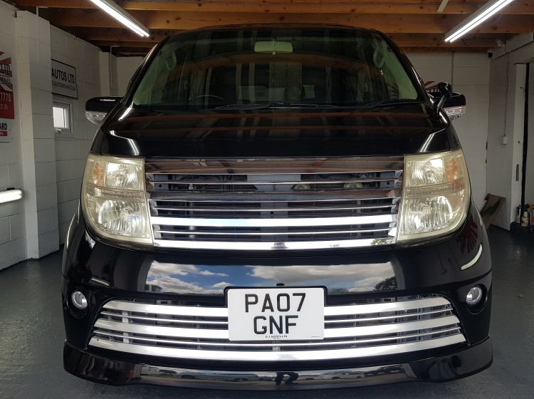 now sold thanks!!!!!!!248-Nissan elgrand e51 rider s 2.5 sunroofs rear roof spoiler fresh japanese import only 34k miles 07 px and finance 6 months warranty- please quote 248