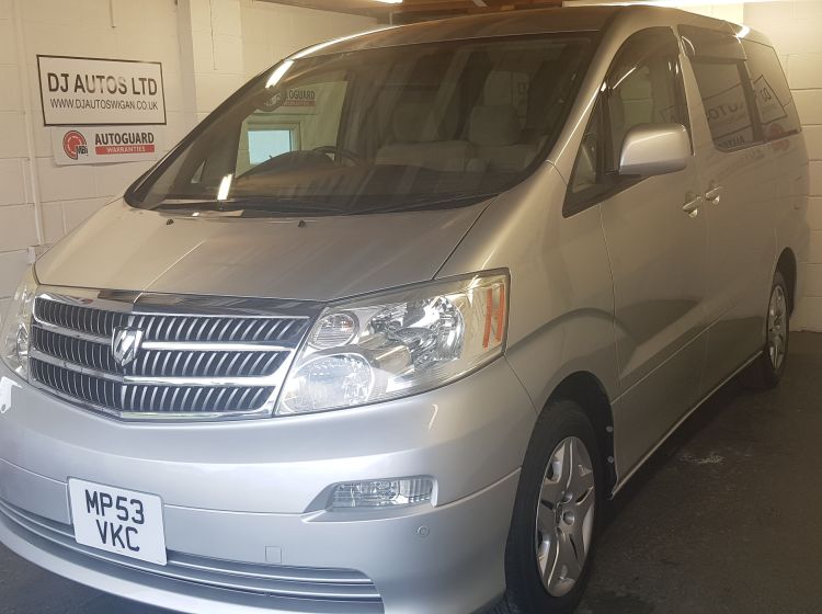 now sold thanks!!!!!!Toyota alphard 2.4 petrol mpv auto silver jap import 8 seater 2003 top class -px welcome with 6 months warranty *only 28000 miles*