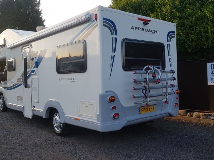now sold thanks!!!!!!bailey approach 760 se motorhome 6 berth 6 seatbelts 1 owner 	 excellent alround condition extras 2013