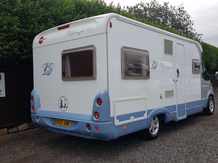 now sold thanks!!!!!Burstner delfin 680 motorhome lowline 4 berth 4 seatbelts french bed 55 reg excellent condition px and finance 6 months warranty
