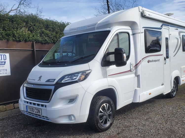 NOW SOLD THANKS!!!!!!!!!Elddis autoquest 155 motorhome french bed 4 berth 4 belts solar panel 2018 px and finance possible- 12 months warranty
